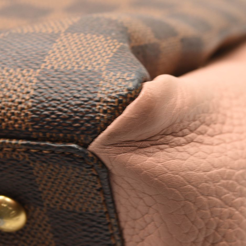 Louis Vuitton Cuir Taurillon Damier Ebene Normandy Pink