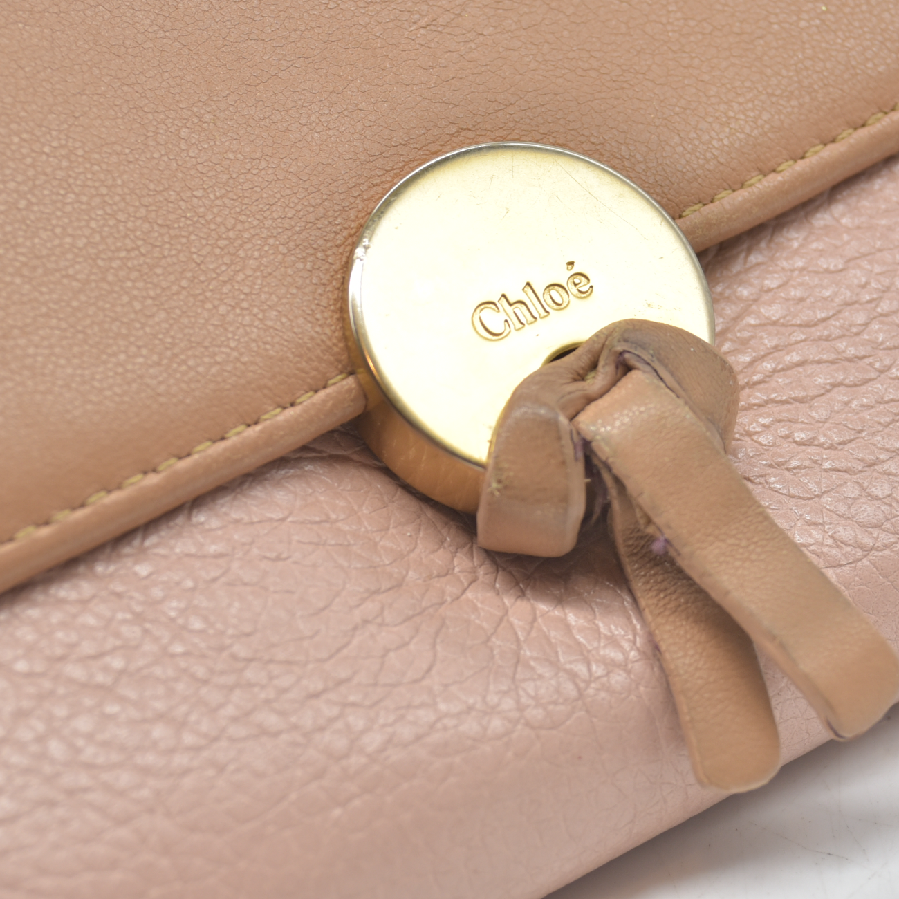 Chloe Indy Leather Zippy Long Wallet Purse Bicolor