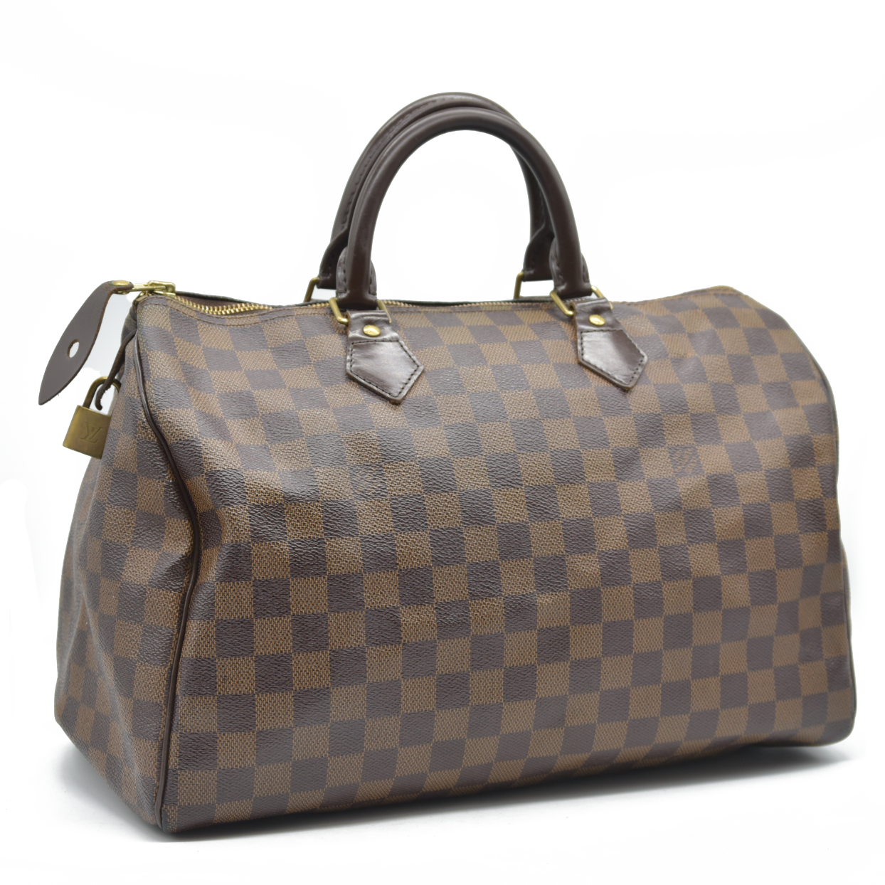 $1730 Louis Vuitton  Damier Ebene Speedy 35 DU0120 2010