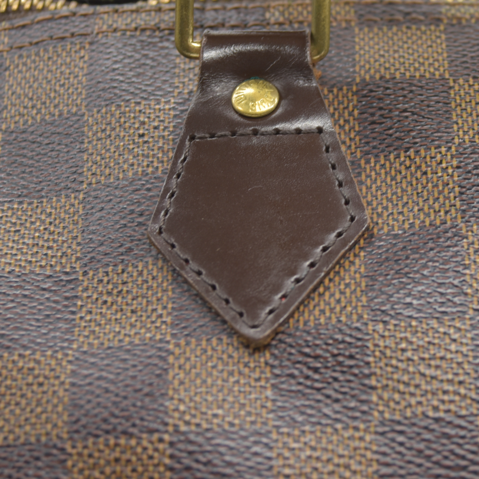 $1730 Louis Vuitton  Damier Ebene Speedy 35 DU0120 2010