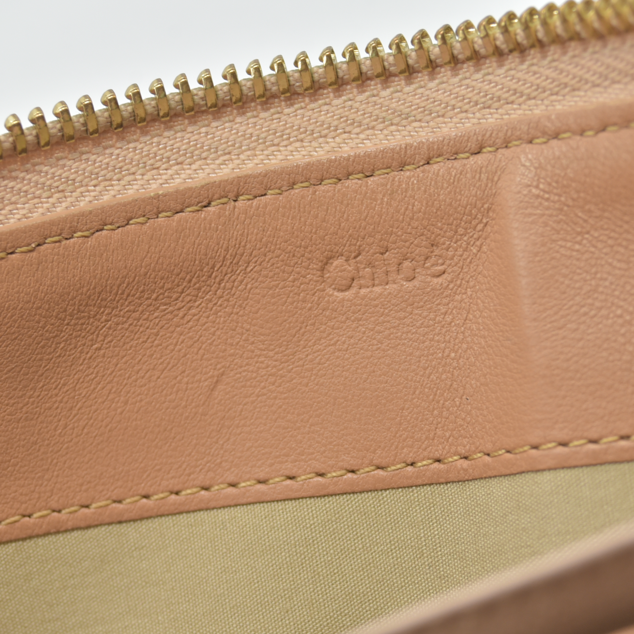 Chloe Indy Leather Zippy Long Wallet Purse Bicolor