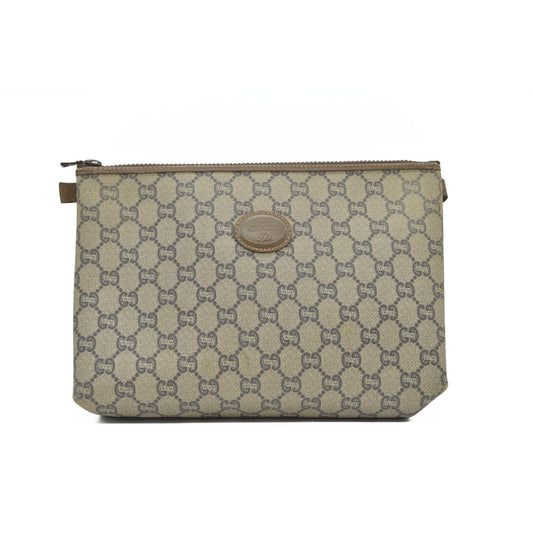 $1010 Gucci GG  Gucci Plus PVC Leather Pouch Clutch Bag