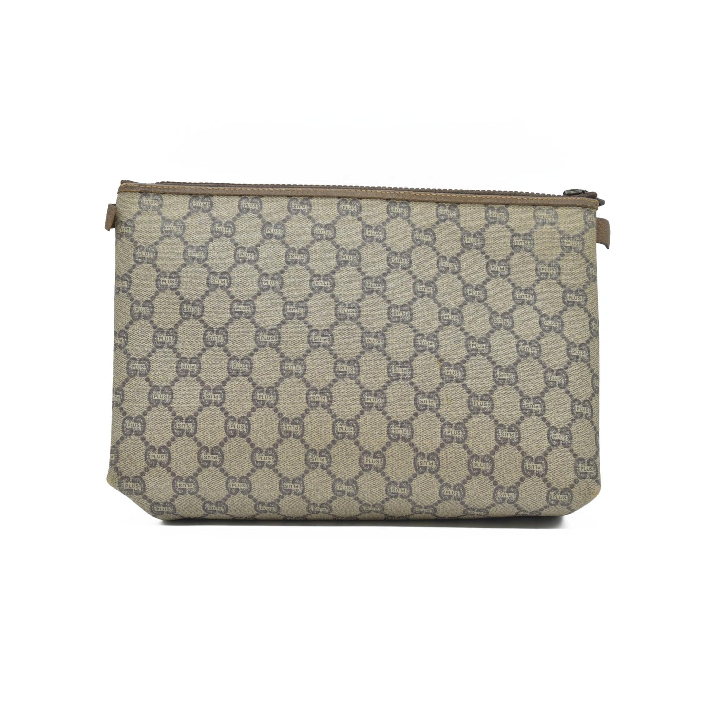 $1010 Gucci GG  Gucci Plus PVC Leather Pouch Clutch Bag