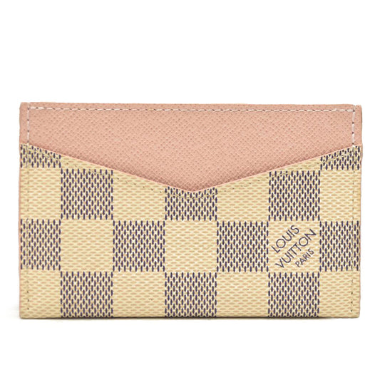 Louis Vuitton Damier Azur Card Holder Rose Ballerine CA0260