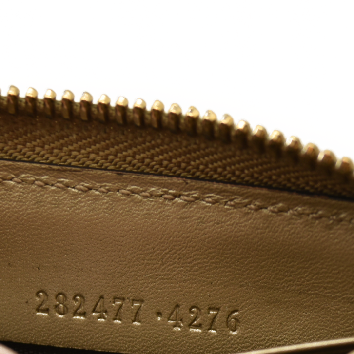 Gucci  Metallic Guccissima Lovely Zip Around Wallet Gold