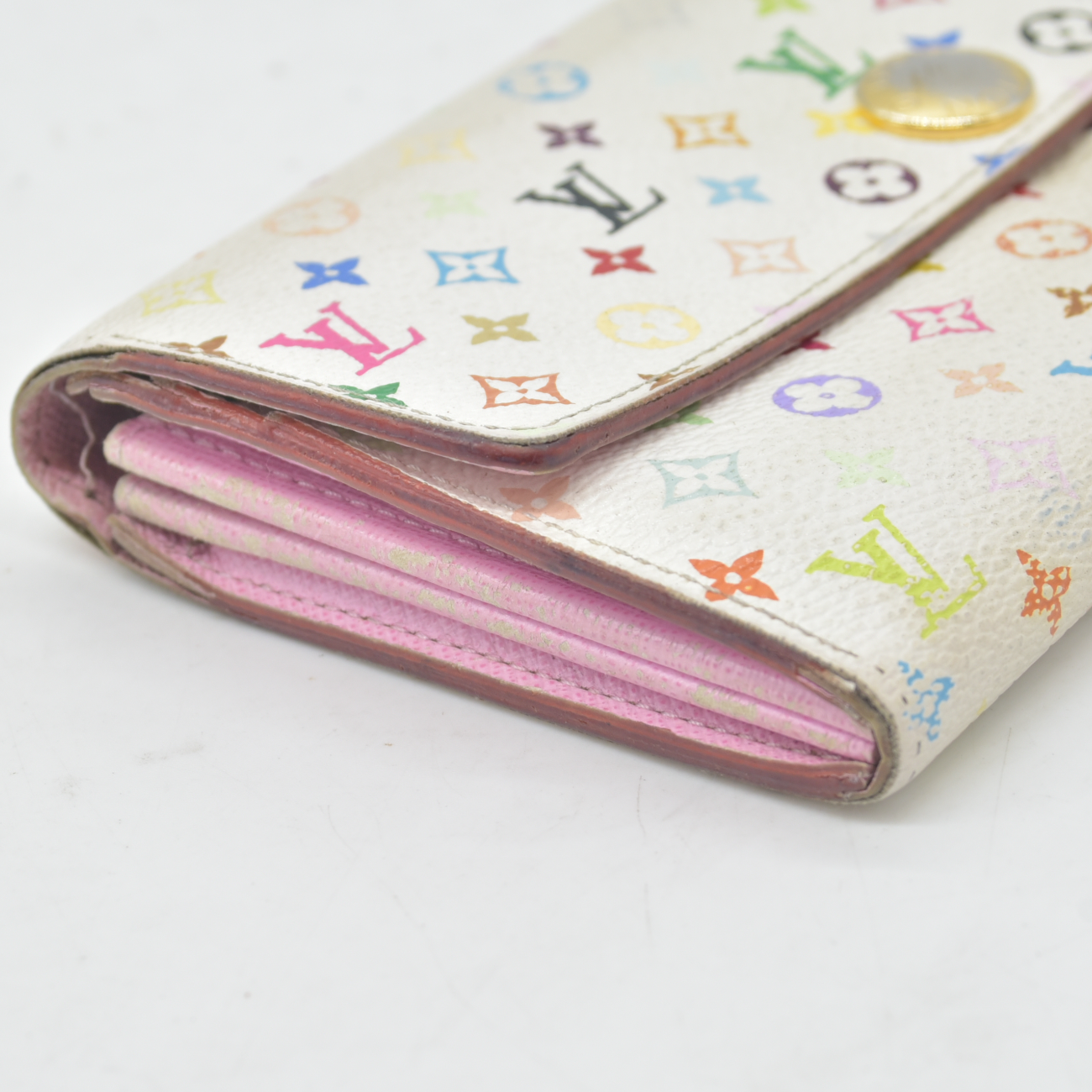 $850 2012 Louis Vuitton Monogram Multicolor Sarah Long Wallet CA2162