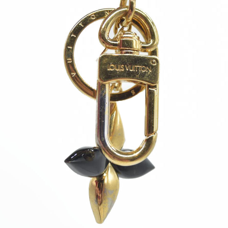 $370 Louis Vuitton LV Twist Black Resin Gold Tone Key Holder / Bag Charm AUCTION