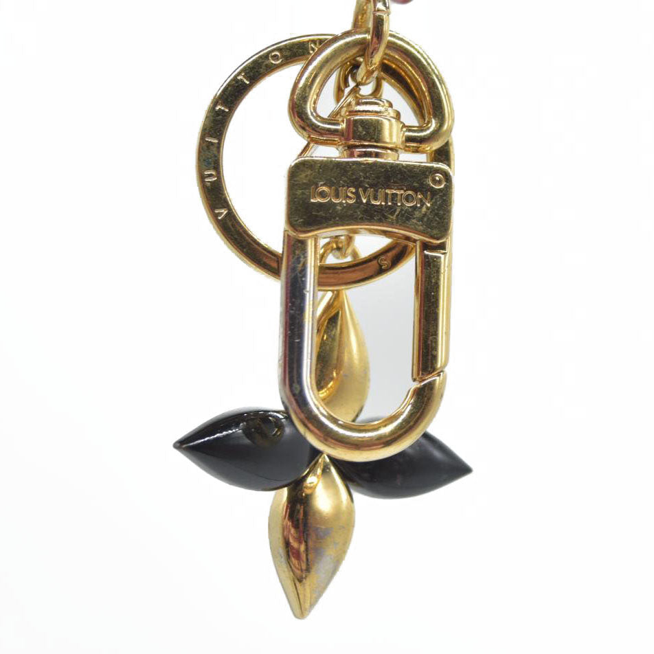 $370 Louis Vuitton LV Twist Black Resin Gold Tone Key Holder / Bag Charm AUCTION