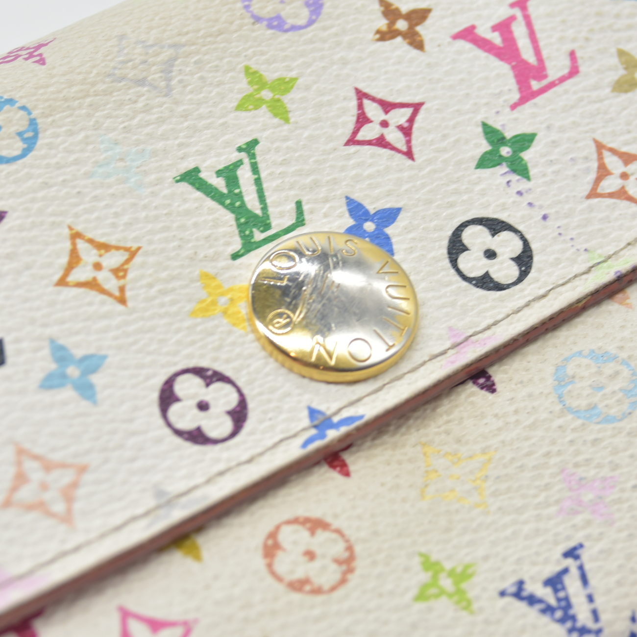 $850 2012 Louis Vuitton Monogram Multicolor Sarah Long Wallet CA2162