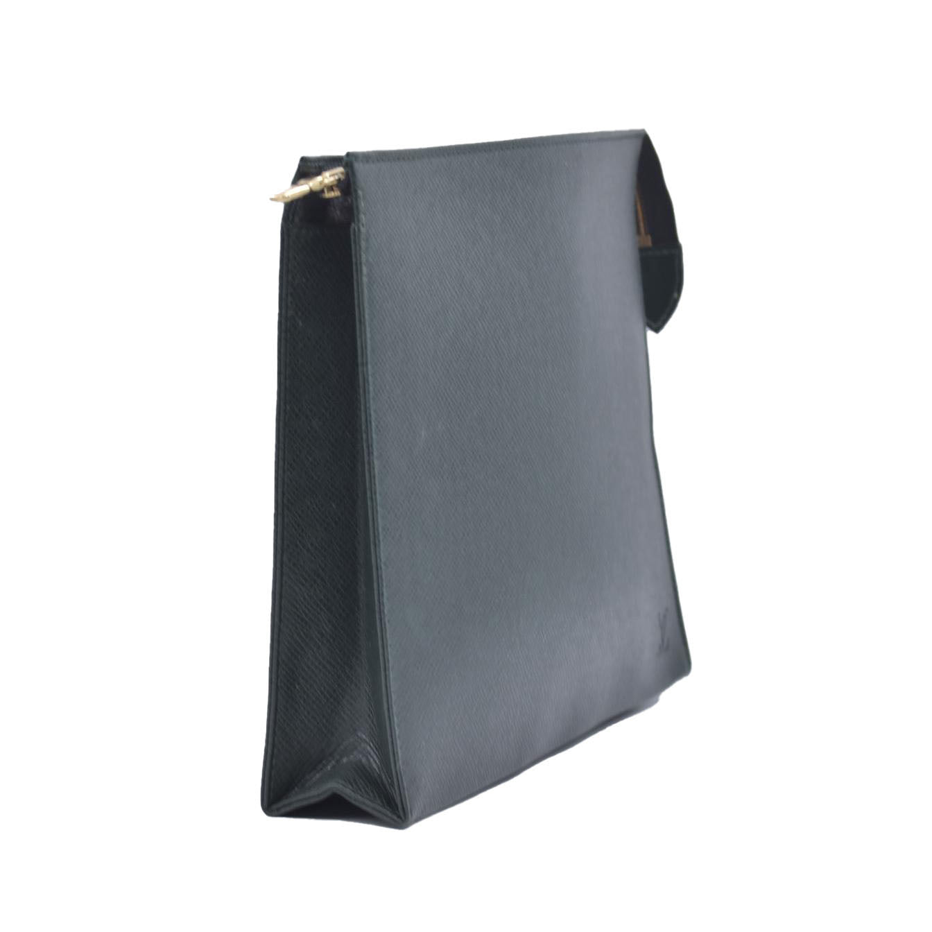 $1420 1995 Louis Vuitton Taiga Poche Toilette 26 Cosmetics Pouch Epicea TH1915
