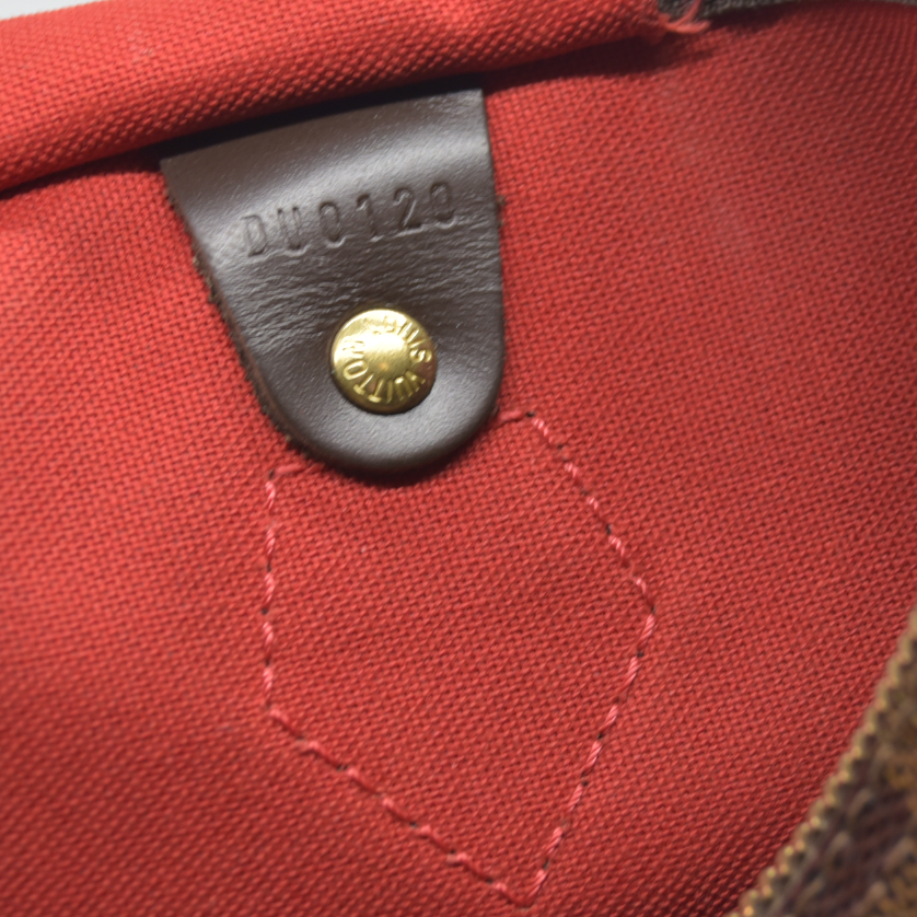 $1730 Louis Vuitton  Damier Ebene Speedy 35 DU0120 2010