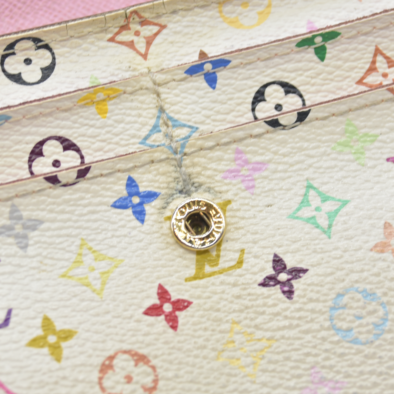 $850 2012 Louis Vuitton Monogram Multicolor Sarah Long Wallet CA2162