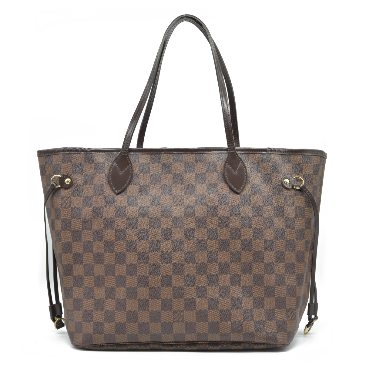 $2190 Louis Vuitton 2016 Damier Ebene Neverfull MM AR4166