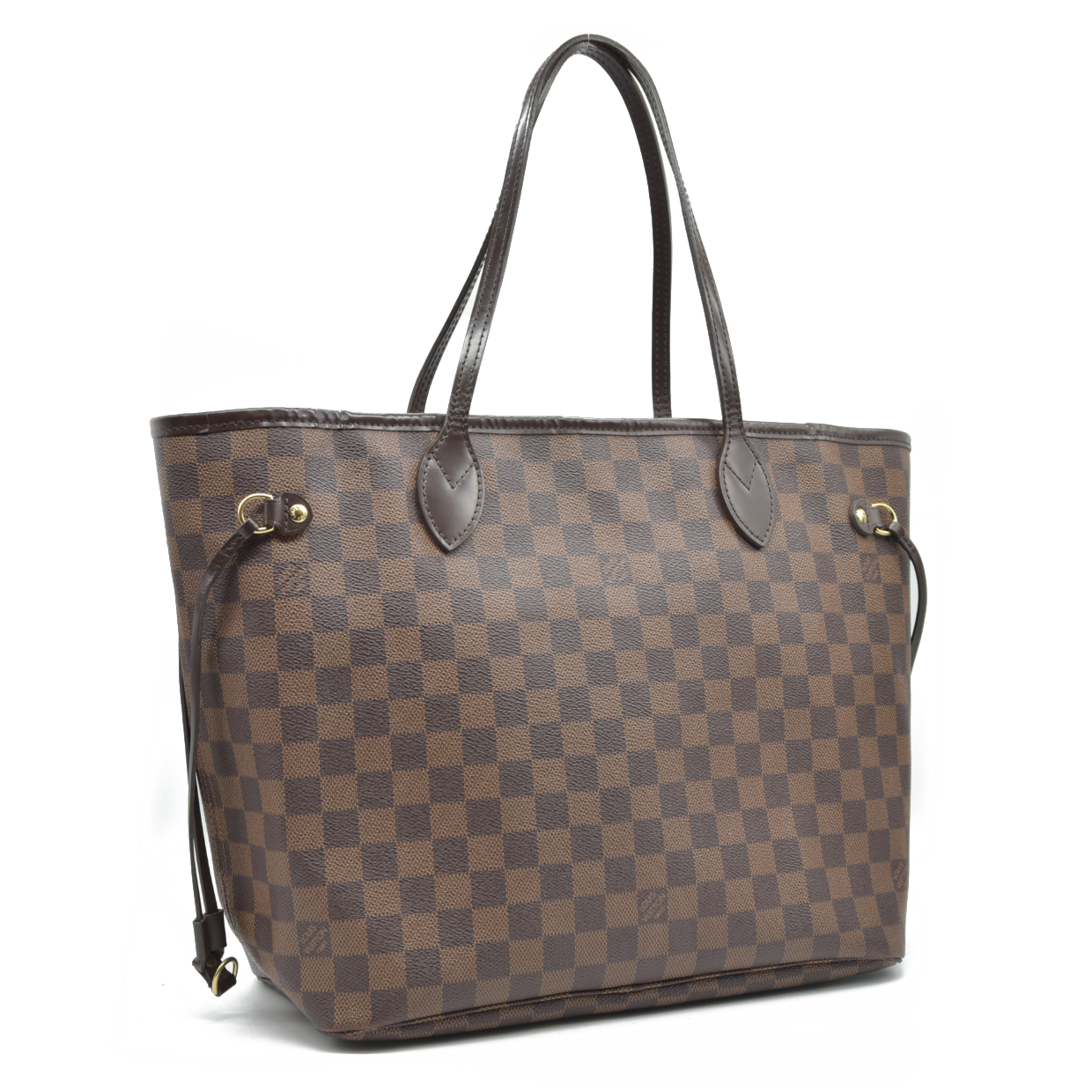 $2190 Louis Vuitton 2016 Damier Ebene Neverfull MM AR4166