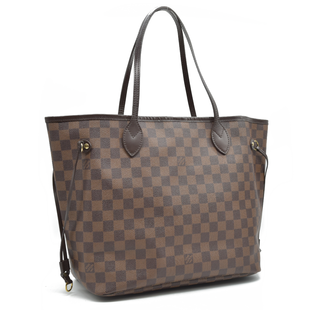 $2190 Louis Vuitton 2016 Damier Ebene Neverfull MM AR4166