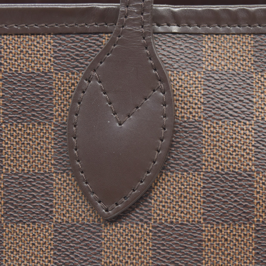 $2190 Louis Vuitton 2016 Damier Ebene Neverfull MM AR4166