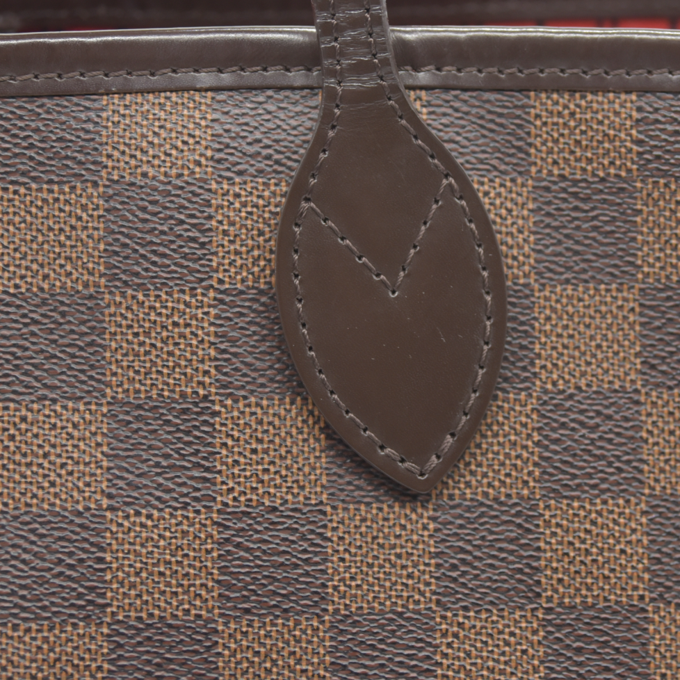$2190 Louis Vuitton 2016 Damier Ebene Neverfull MM AR4166