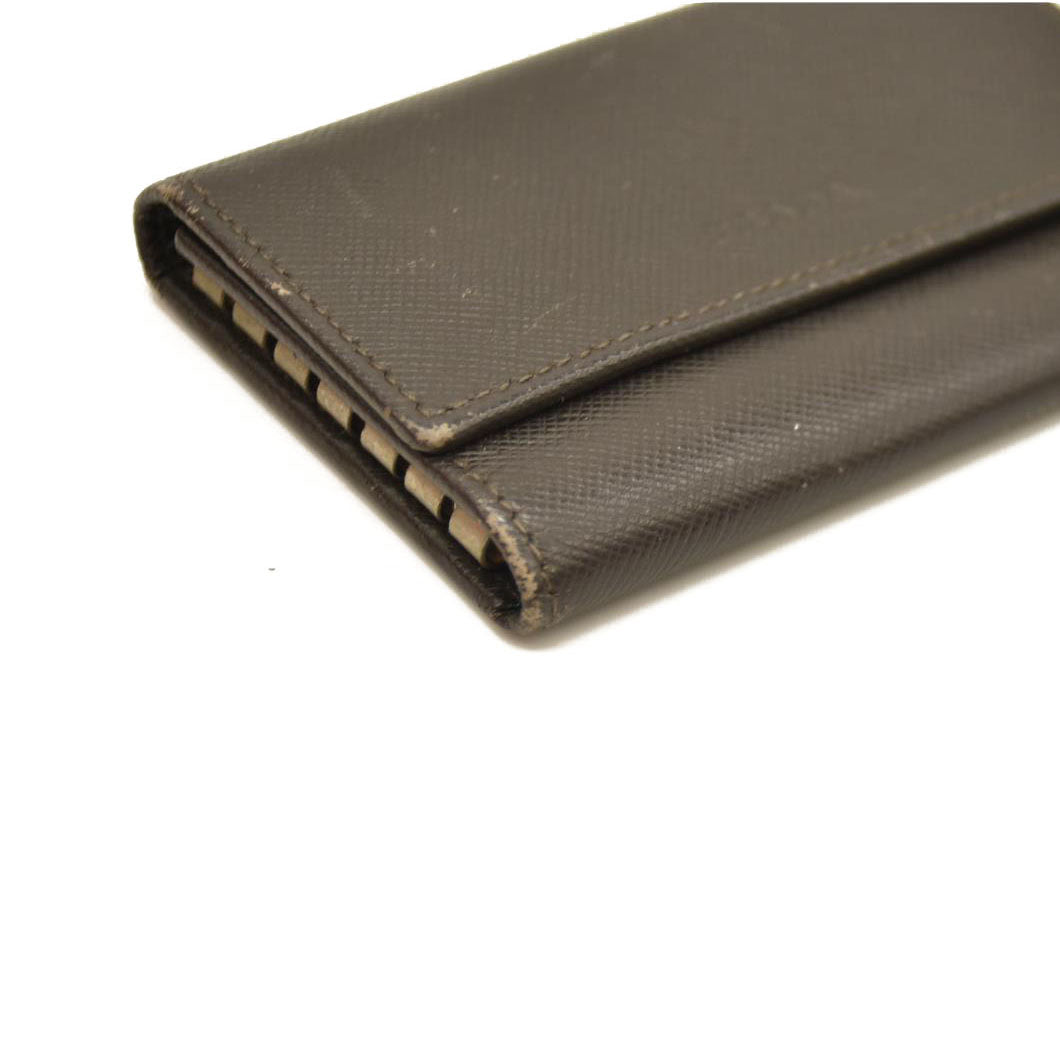 PRADA Saffiano Leather 6 Ring Key Case Brown