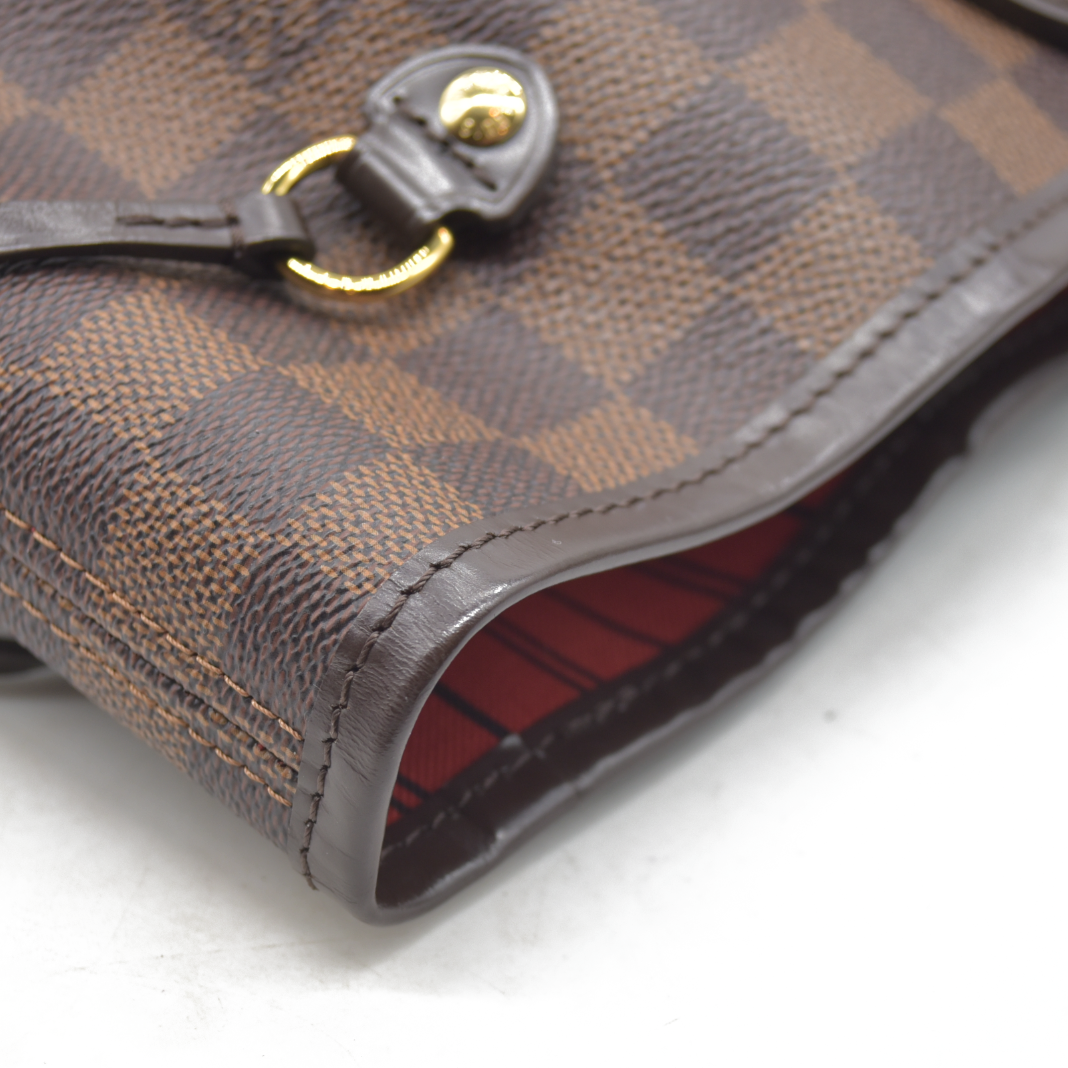 $2190 Louis Vuitton 2016 Damier Ebene Neverfull MM AR4166