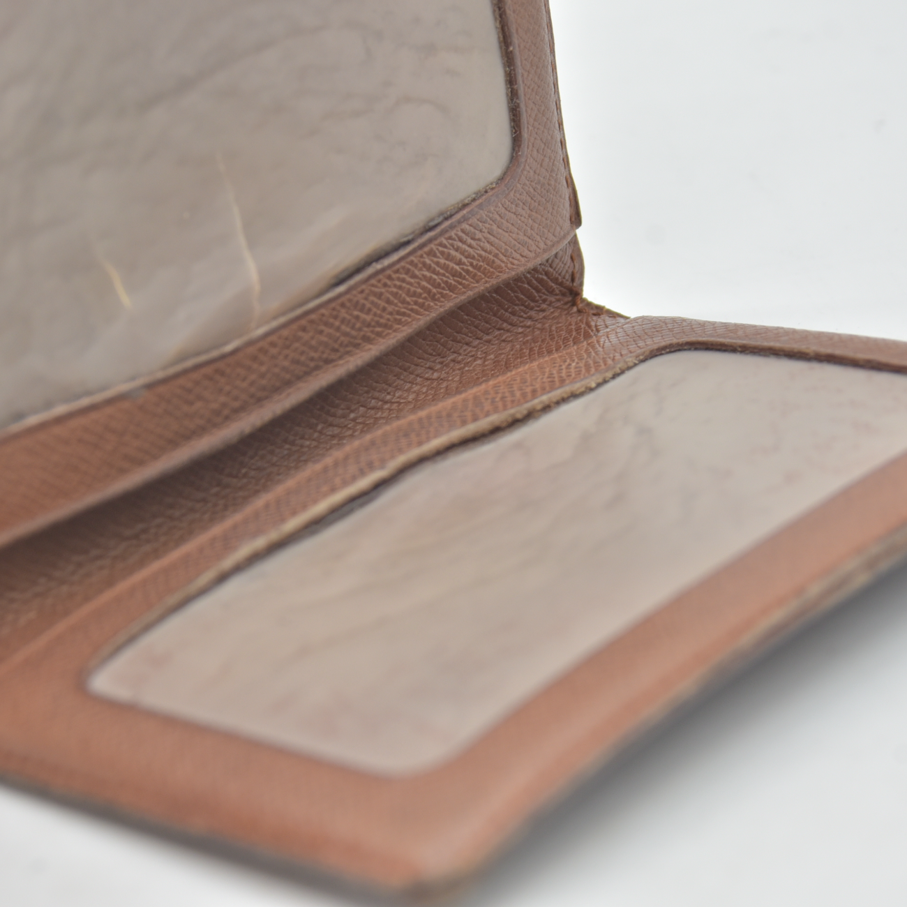 $535 1989 Louis Vuitton Monogram Porte 2 Cartes Vertical Pass Card Case MI8907