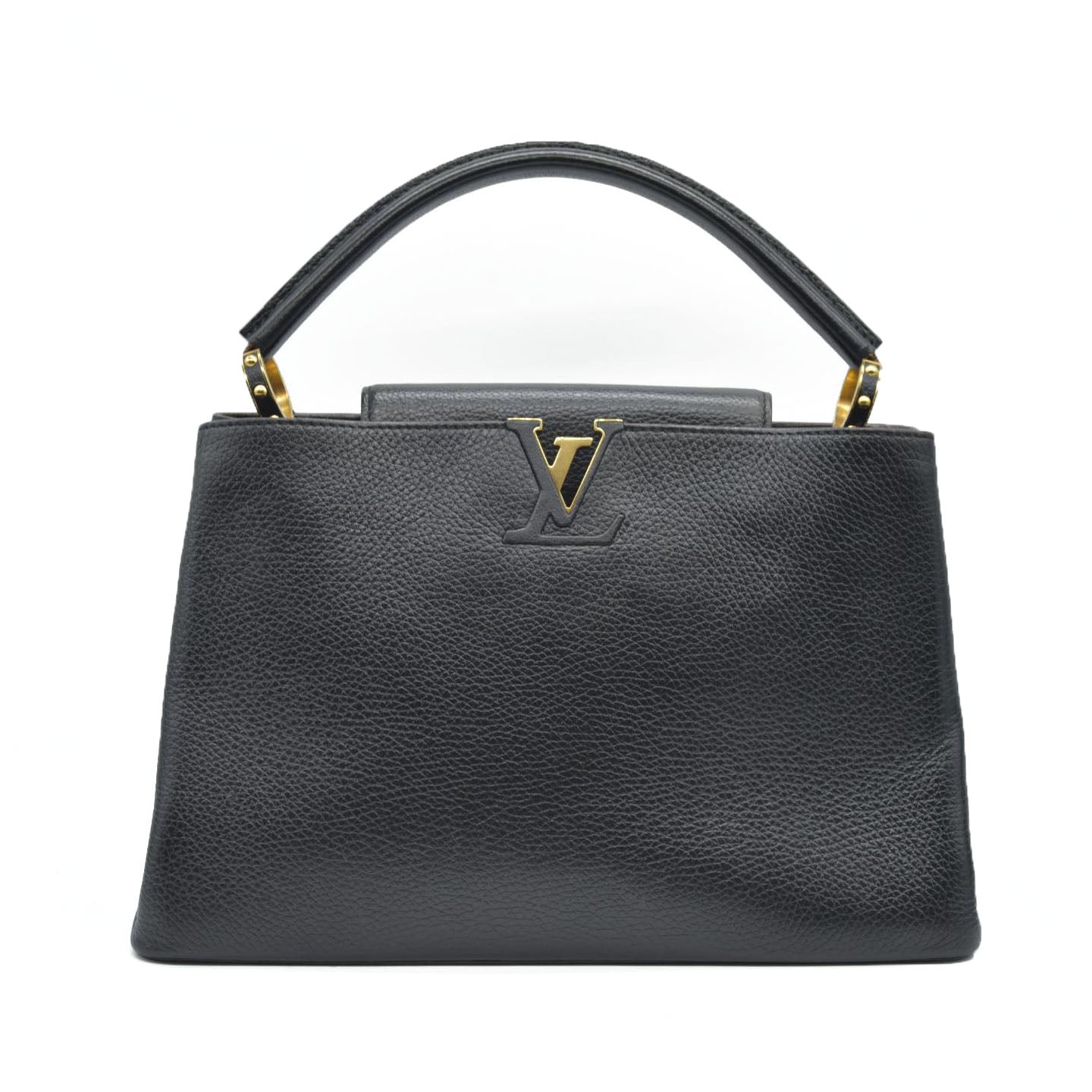 Louis Vuitton  Taurillon Capucines MM Black $7700