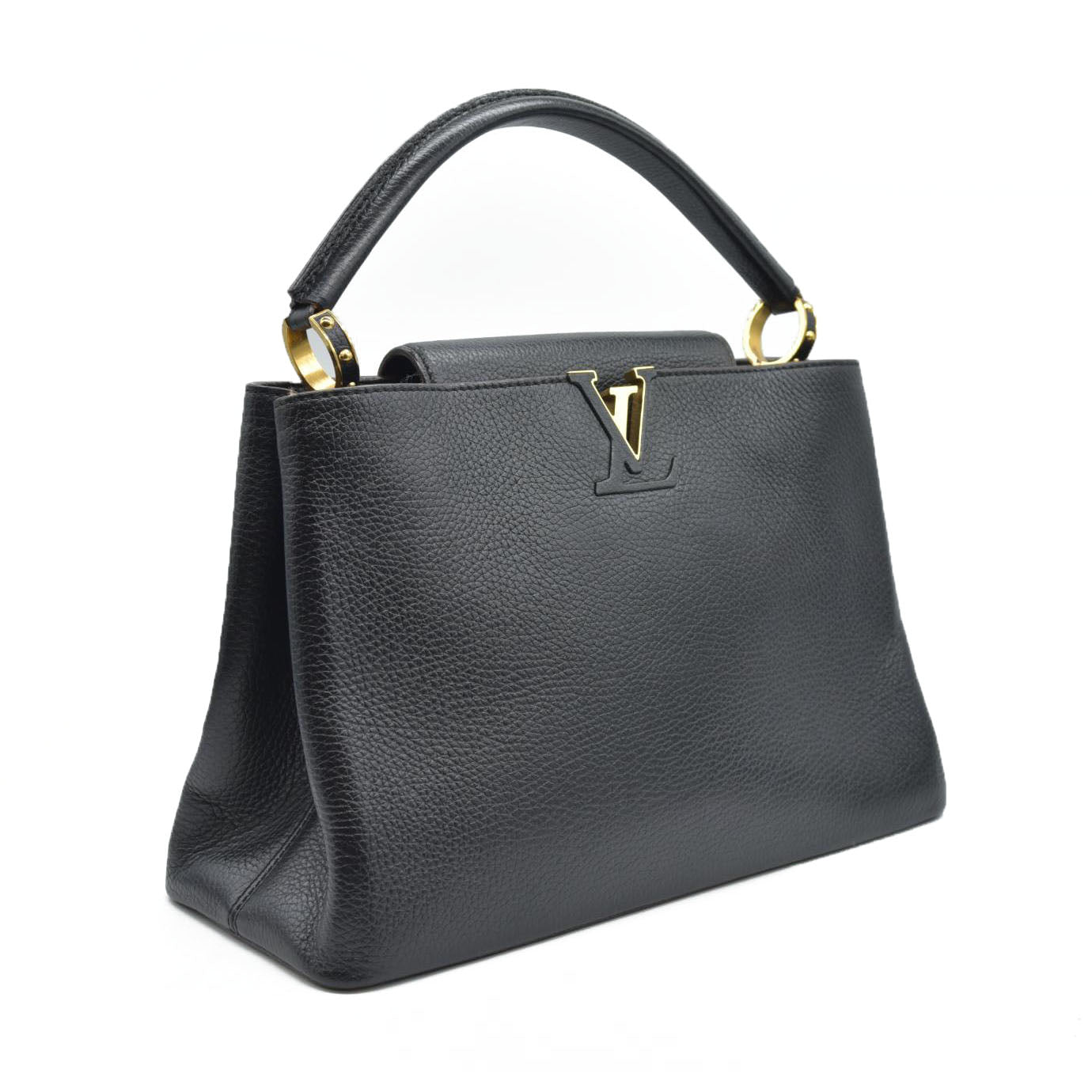 Louis Vuitton  Taurillon Capucines MM Black $7700