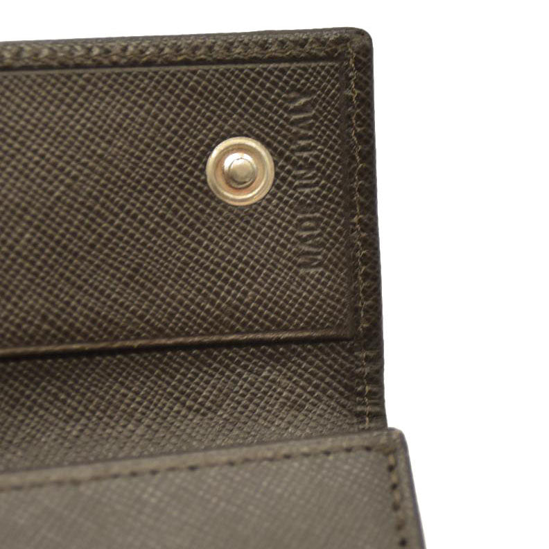 PRADA Saffiano Leather 6 Ring Key Case Brown