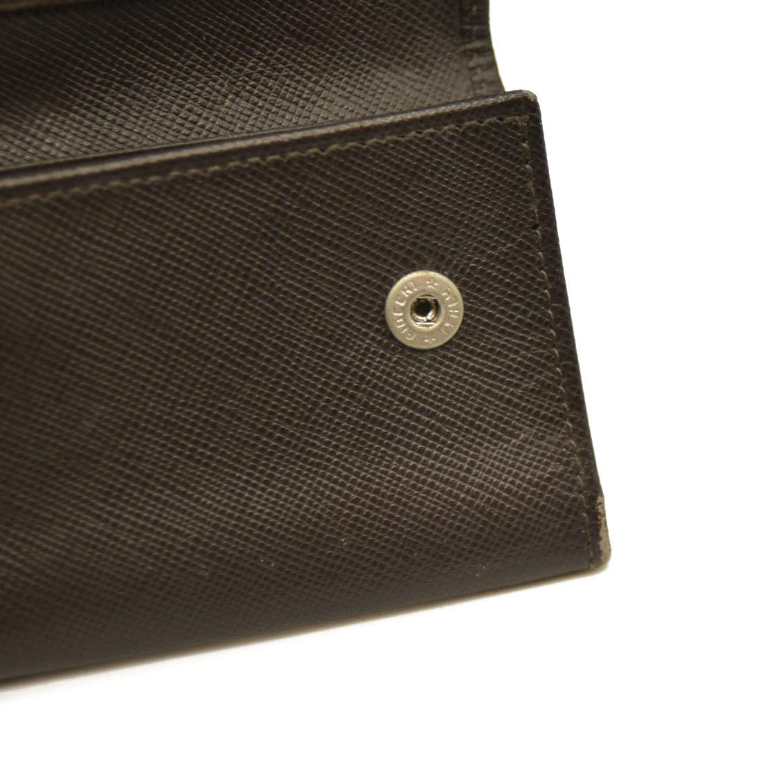 PRADA Saffiano Leather 6 Ring Key Case Brown