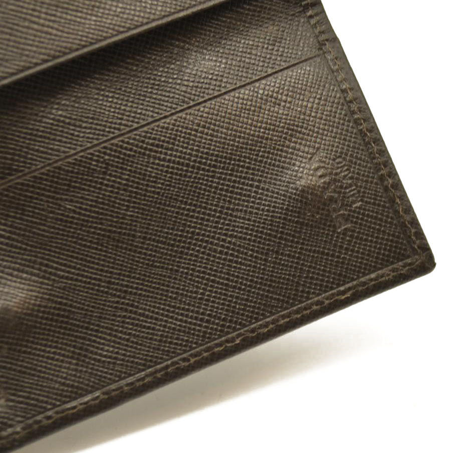 PRADA Saffiano Leather 6 Ring Key Case Brown