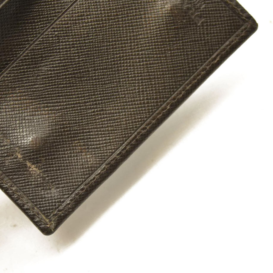 PRADA Saffiano Leather 6 Ring Key Case Brown