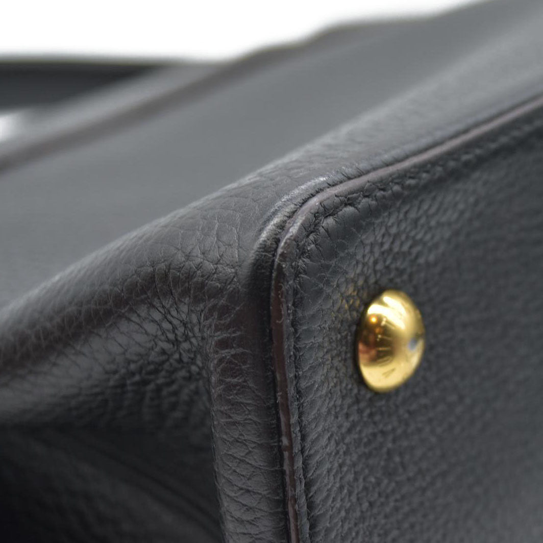 Louis Vuitton  Taurillon Capucines MM Black $7700