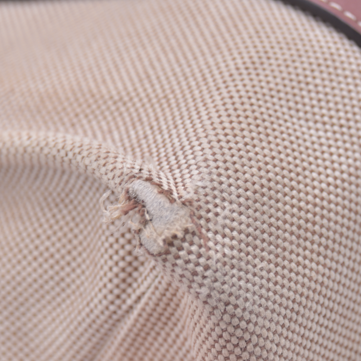$1250 CHLOE Woody Medium Canvas Leather Tote Shoulder Bag