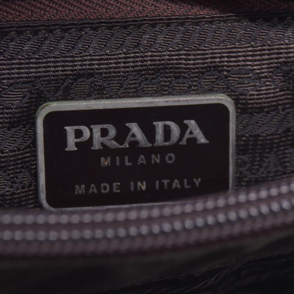 Prada  Enameled Metal Triangle Top Handle Bag