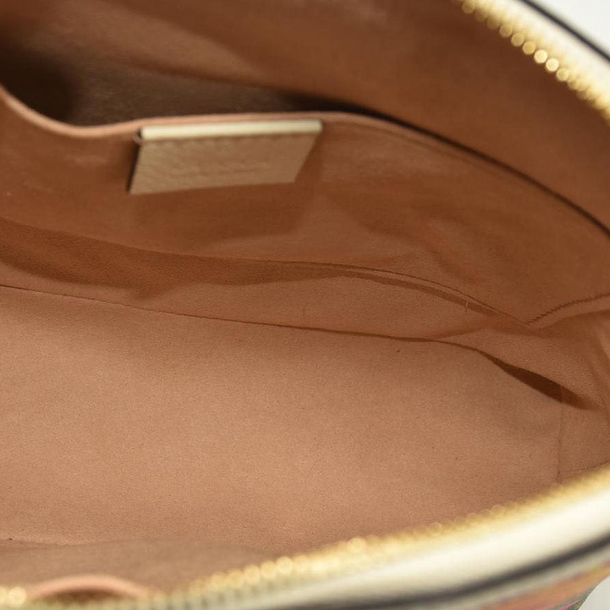 Gucci GG Supreme Monogram Flora Web GG Small Ophidia Dome Shoulder Bag White