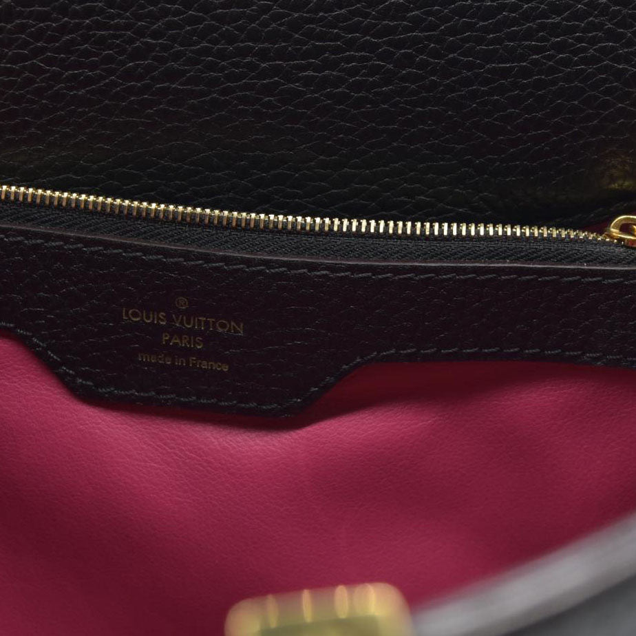 Louis Vuitton  Taurillon Capucines MM Black $7700