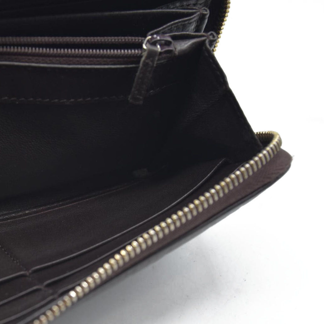 $900 CONSIGNMENT Gucci Leather Printed Continental Wallet