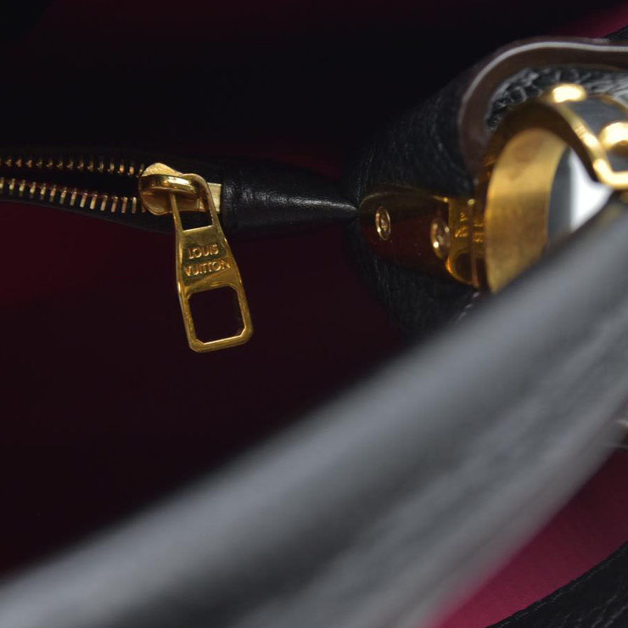 Louis Vuitton  Taurillon Capucines MM Black $7700