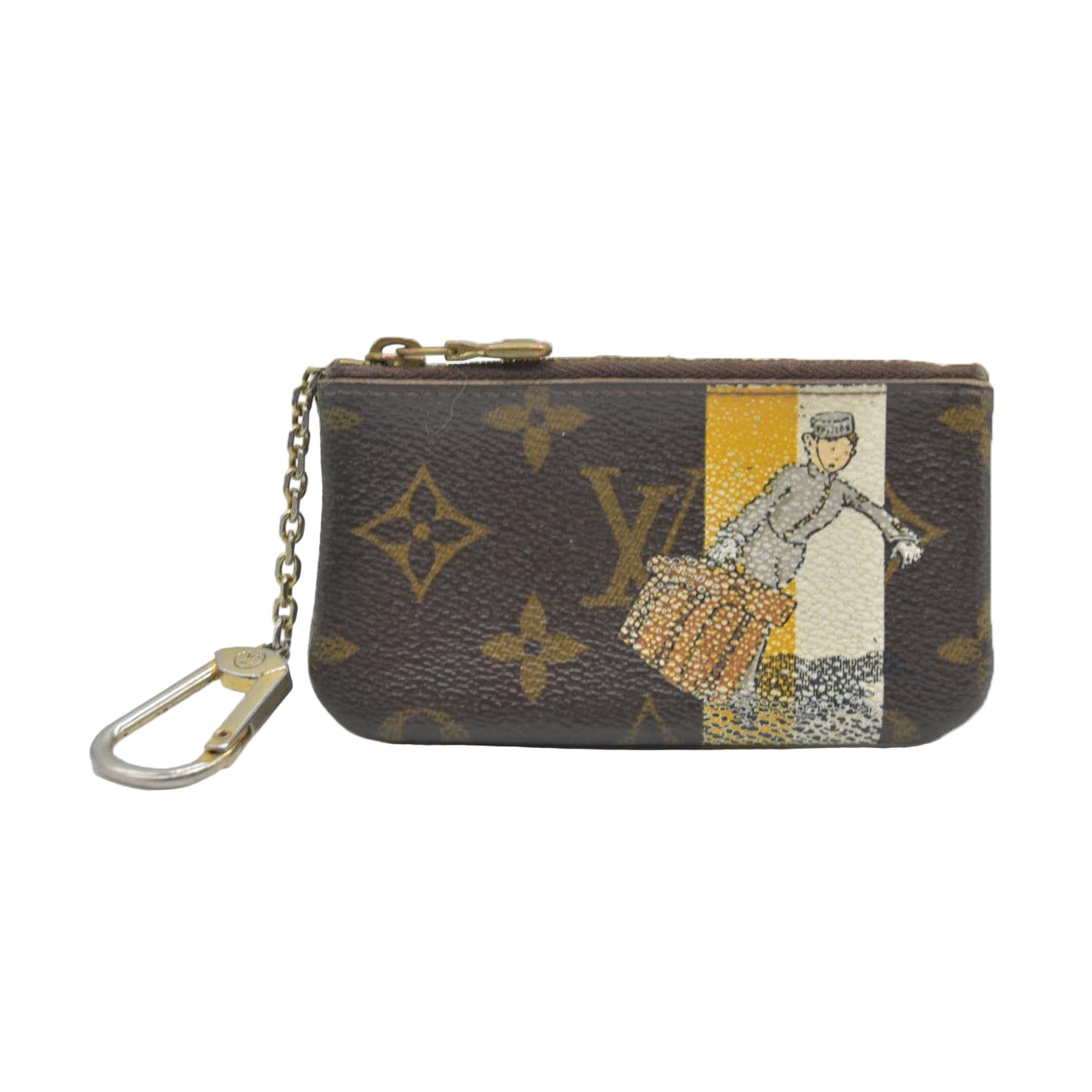 $530 CONSIGNMENT Louis Vuitton  Monogram Groom Key Pouch