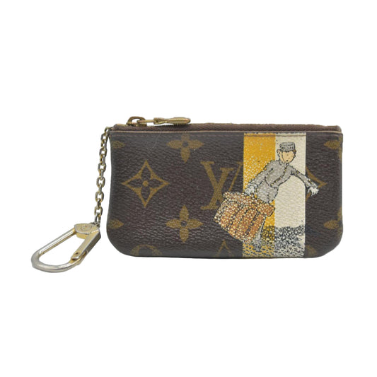 $530 CONSIGNMENT Louis Vuitton  Monogram Groom Key Pouch