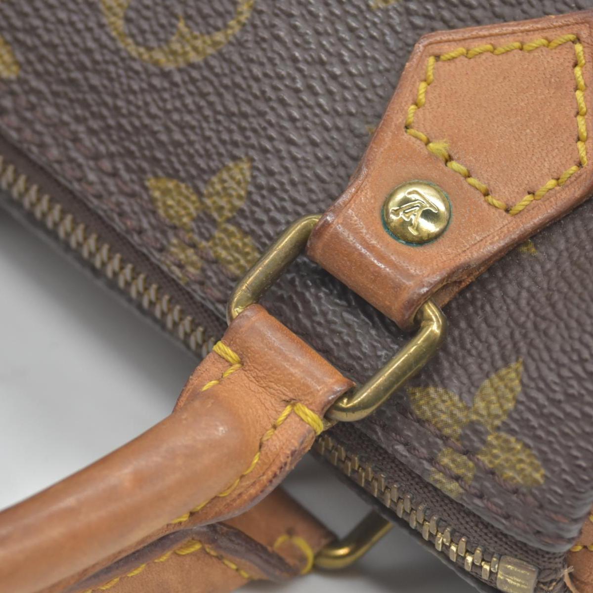 $1800 Louis Vuitton Monogram Mini Speedy Hand Bag TH0942