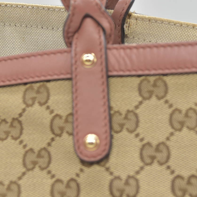 Gucci Medium Craft Tote Beige Pink