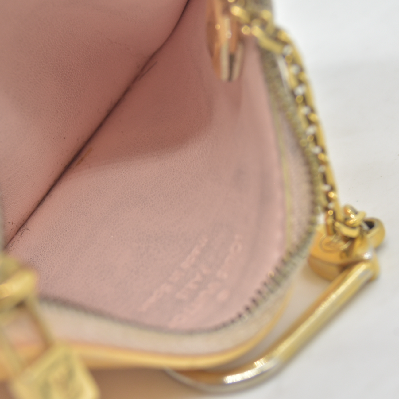 Louis Vuitton Monogram Vernis Pochette Cles Wallet Coin Purse CA0074