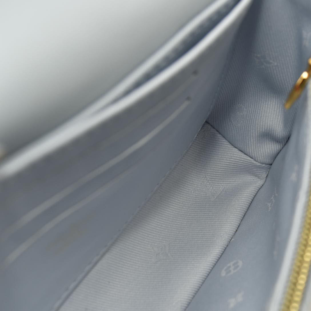 Louis Vuitton Calfskin Bubblegram Wallet On Strap Ice Blue