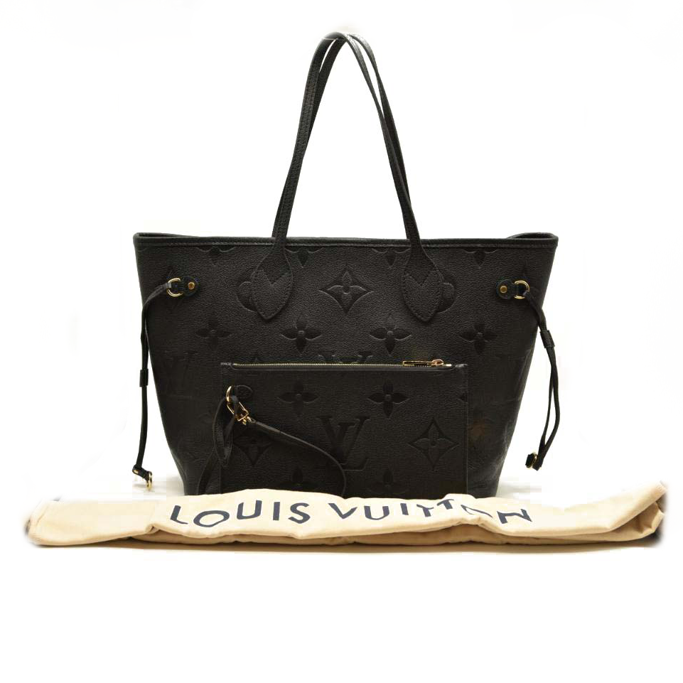 USED LOUIS VUITTON Empreinte Monogram Giant Neverfull MM Black