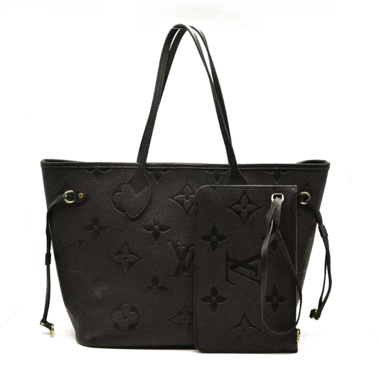 USED LOUIS VUITTON Empreinte Monogram Giant Neverfull MM Black