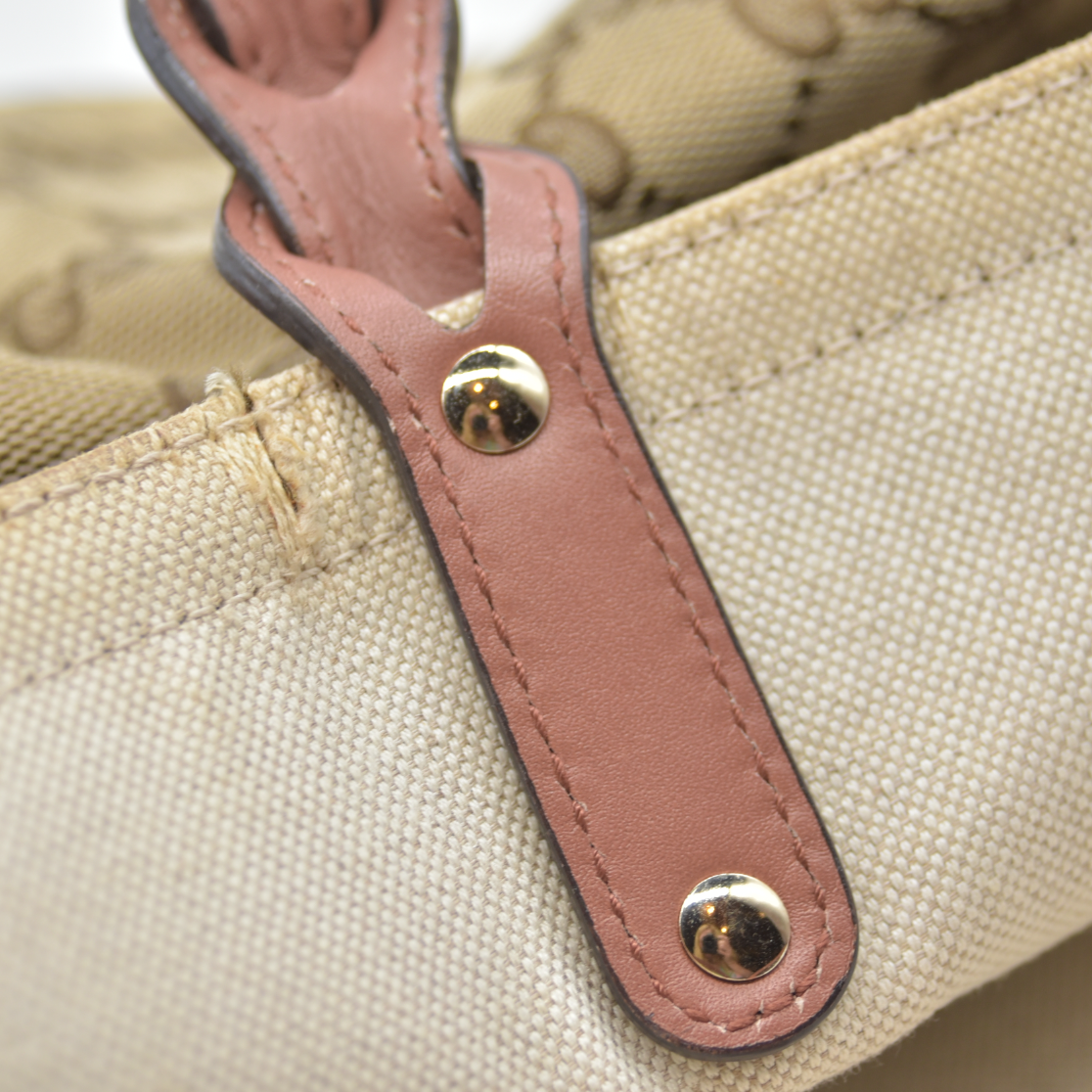 Gucci Medium Craft Tote Beige Pink
