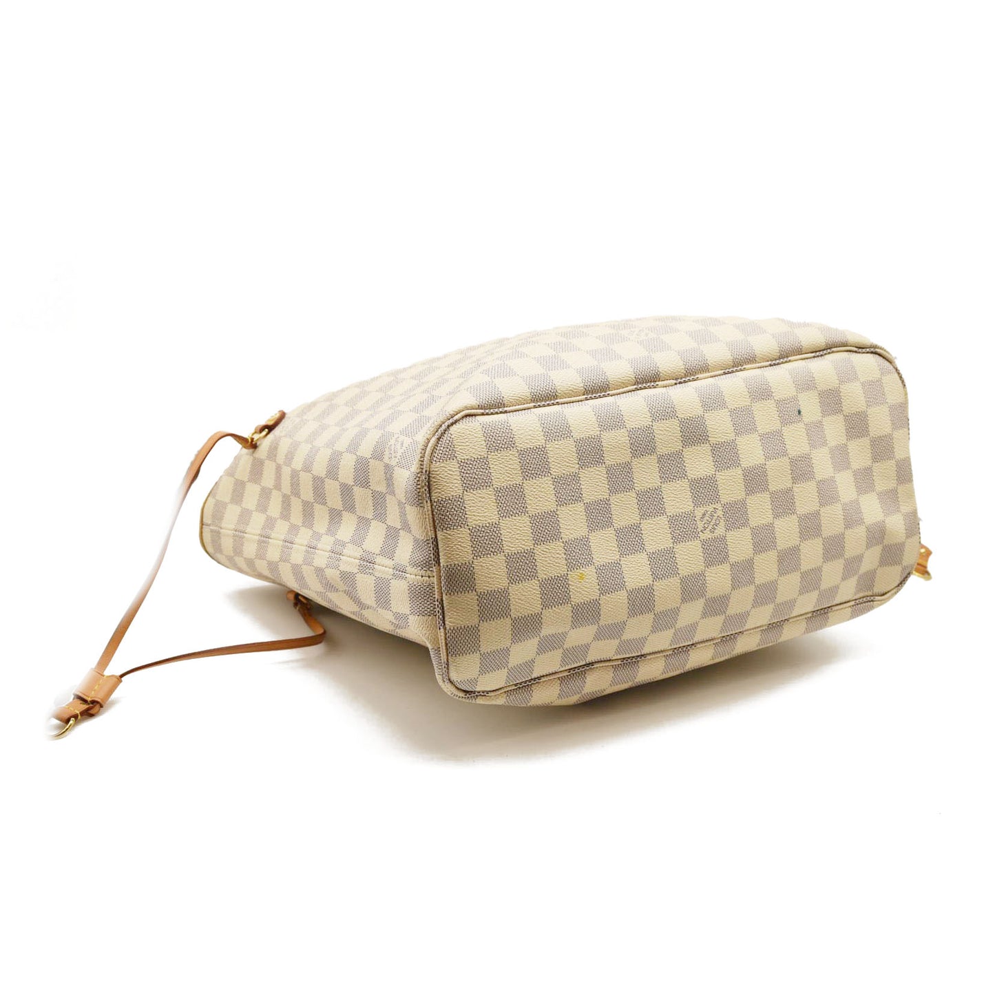 USED Louis Vuitton Damier Azur Neo Neverfull MM Rose Ballerine