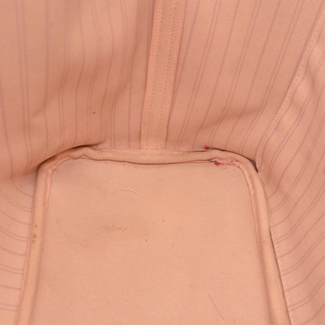 USED Louis Vuitton Damier Azur Neo Neverfull MM Rose Ballerine