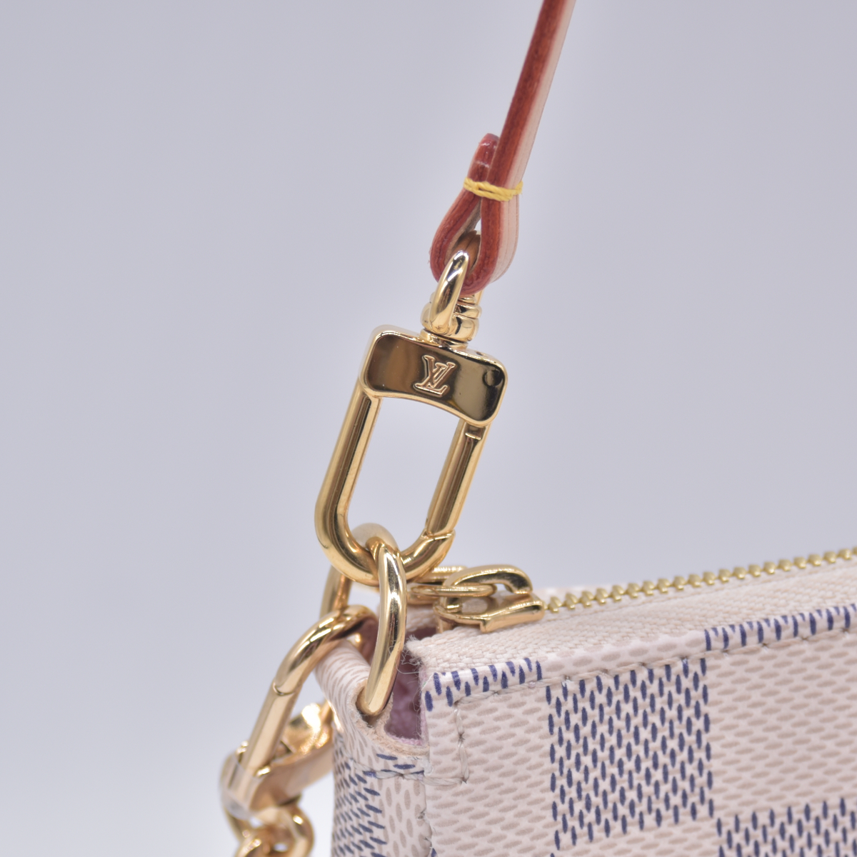 $1710 Louis Vuitton Damier Azur Pochette Accessoires with Chain 10021294
