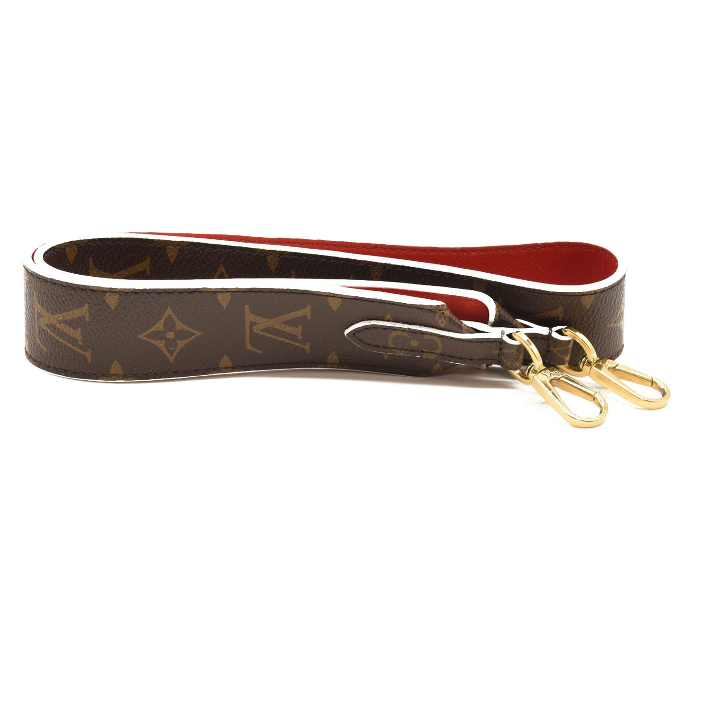 Louis Vuitton Monogram Bandouliere Shoulder Strap Red